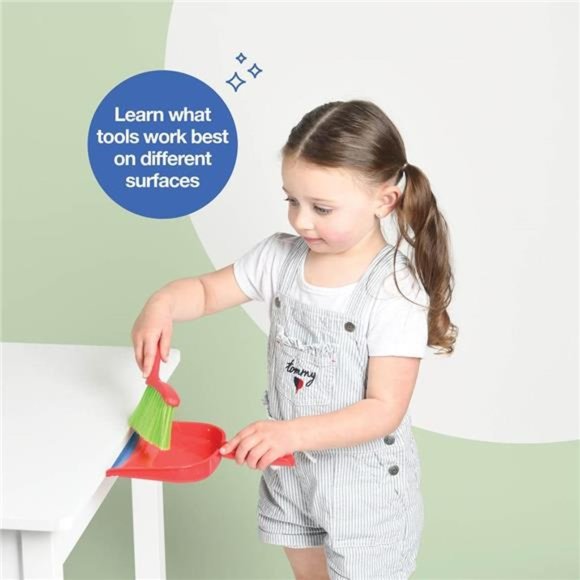 Kids Cleaning Set 4 Piece - Toy Kitchen Toddler Cleaning Set - Picture 4 of 6